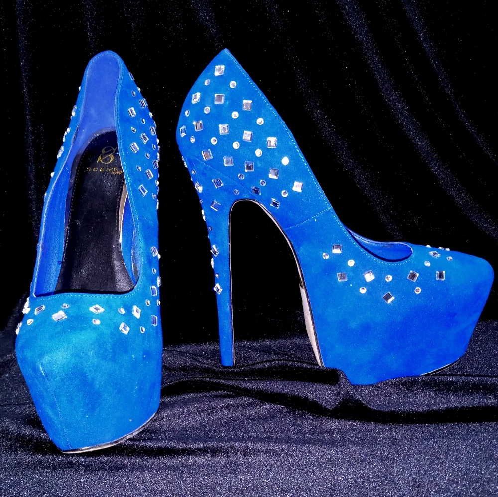 Annelle by Scene | Cobalt Blue Platform High Heels | Size 7 (US)